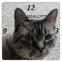 Kitty Tude Wall Clock ! wall clocks