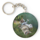 Kitty Wishes Art Keychain