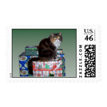 Kitty with Presents Stamp