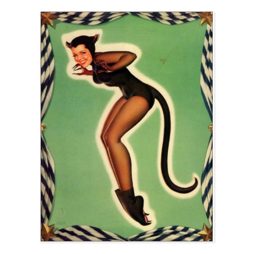Kitty Woman Postcard