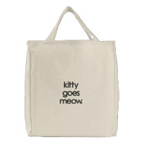 kittygoesmeow. embroidered bags