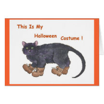 Kitty's Costume Greeting Card