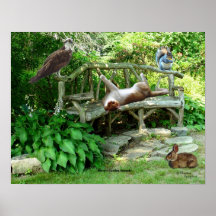 Kittys Garden Friends Print