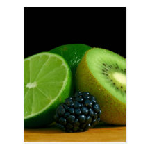 Kiwi and lime post card
