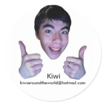 Kiwi Around The World stickers