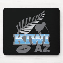 KIWI AZ rugby bird and silver fern Mouse Pads