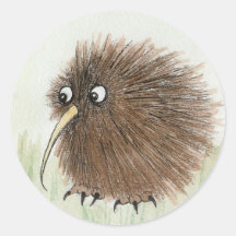 Kiwi Bird Round Sticker