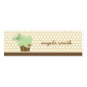 Kiwi Cupcake & Butterfly Thank You Favor Gift Tag business cards