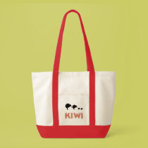 Kiwi Family Retro Graphic Tote Bag