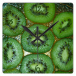 Kiwi Fruit Square Wall Clock