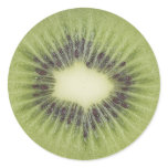 kiwi slice photo round stickers