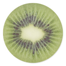 kiwi slice photo round stickers