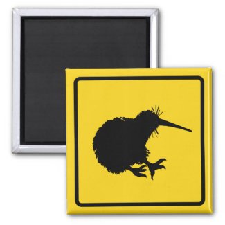 Kiwi Warning Magnet magnet