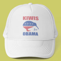 Kiwis for Obama White Trucker Hat