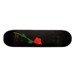 KJ ART- One Red Rose Skateboard