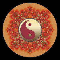 Klarina Decorative Art + Golden Yin Yang Sticker stickers