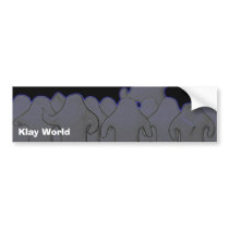 Klay World Black Glow Bumber Sticker bumper stickers