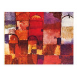 Klee - Red and White Cupolas Postcard