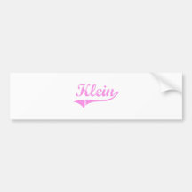 Klein Last Name Classic Style Bumper Sticker