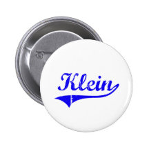 Klein Surname Classic Style Pinback Button