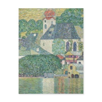 Klimt, Gustav Kirche in Unterach am Attersee 1916  Postcard by rahulbiswas