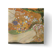Klimt, Gustav: Wasserschlangen (Freundinnen) II buttons by KlimtGallery Klimt, Gustav: Wasserschlangen (Freundinnen) II buttons