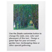 Klimt painting tree lined avenue landscape art flyers