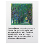 Klimt painting tree lined avenue landscape art flyers