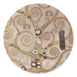 Klimt - Plant templates Stocletfries Round Sticker