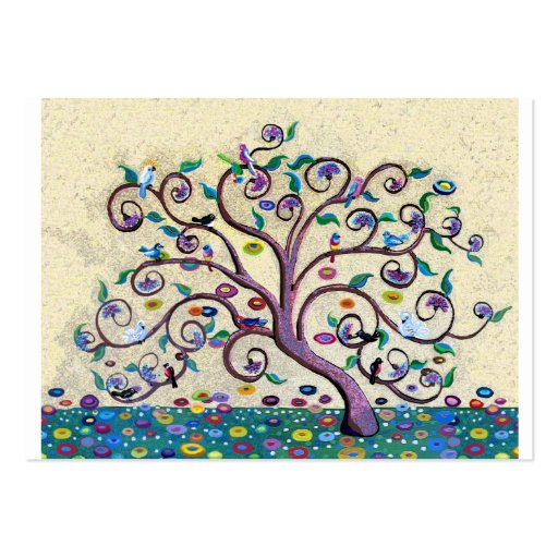 Klimt style tree business cards (front side)