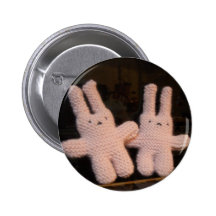 KL's twin pink bunnies Button