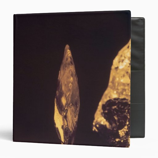 Knapped axe or spear head vinyl binders