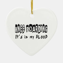 Knee Boarding It's in my blood Christmas Ornaments