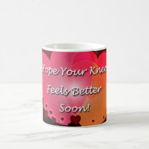 Knee Surgery Get Well Soon Hearts Coffee Mugs