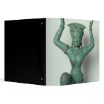 Kneeling feminine figure  used to support a vinyl binders