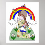 Kneeling Girl Praying Lay Me Down to Sleep posters
