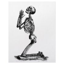 Kneeling Skeleton Custom Letterhead