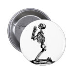 Kneeling Skeleton Pinback Button