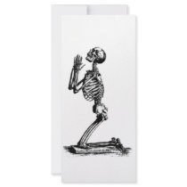 Kneeling Skeleton rack cards