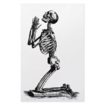 Kneeling Skeleton Stationery Design