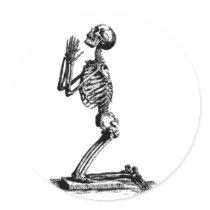 Kneeling Skeleton stickers by spyderfyngers Kneeling Skeleton stickers