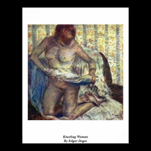 Kneeling Woman By Edgar Degas Print
