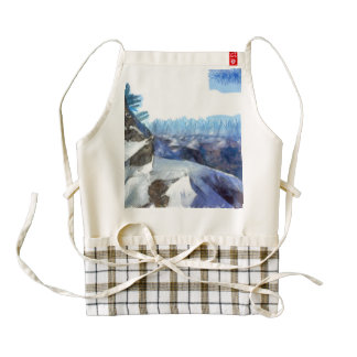 Knife edge of the Swiss Alps Zazzle HEART Apron