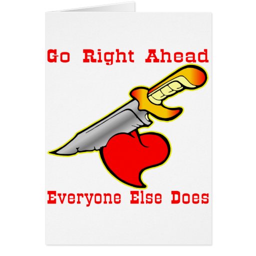 Knife In The Heart 0022 Greeting Cards Zazzle
