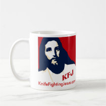 KnifeFightingJesus.com Mug mugs