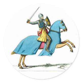 knight and horse sticker