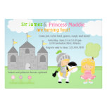 Knight and Princess Twins Joint Party Invitation