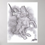 KNIGHT CHARGE by Floyd Lewis Poster