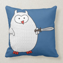 Knight Dispute Hoot Throw Pillows