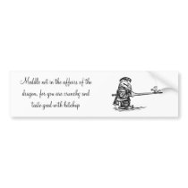 Knight & Dragon Bumper Sticker bumper stickers by GoldenAurora85 Knight & Dragon Bumper Sticker bumper stickers